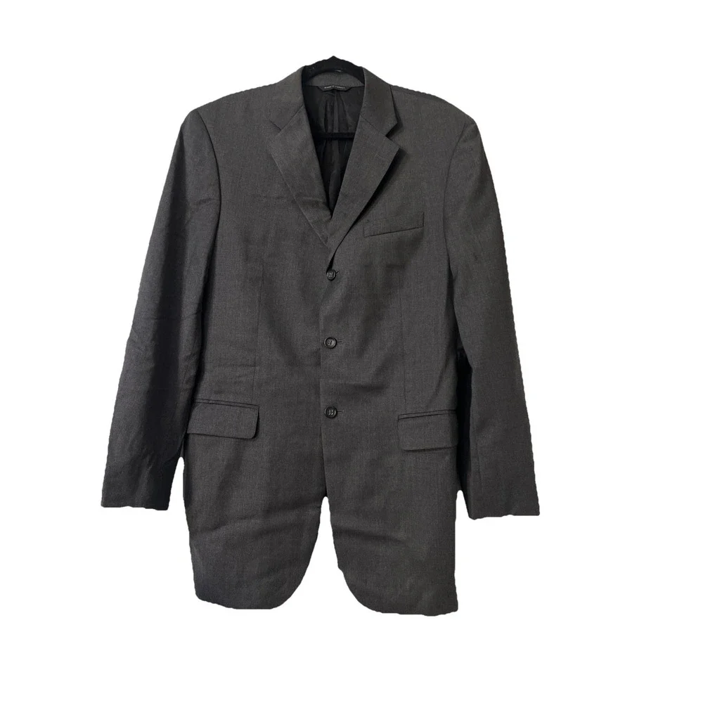 Banana Republic 42L Modern Fit Sport Coat Wool Dark Gray Three Button Vented